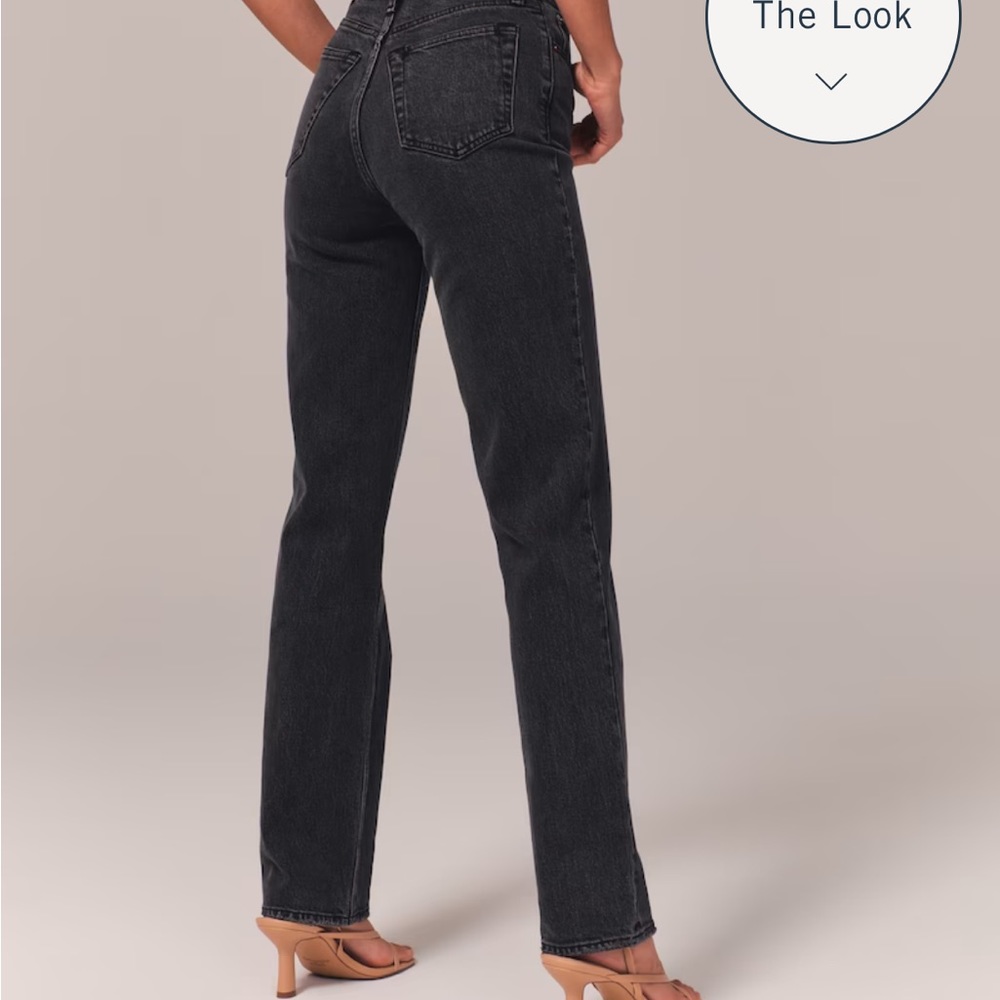 90s ultra high rise straight leg jeans